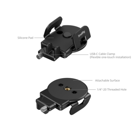 SmallRig 5196B - uniwersalny uchwyt na dysk SSD z klamrą i zaciskiem USB-C (wbudowany MagSafe)